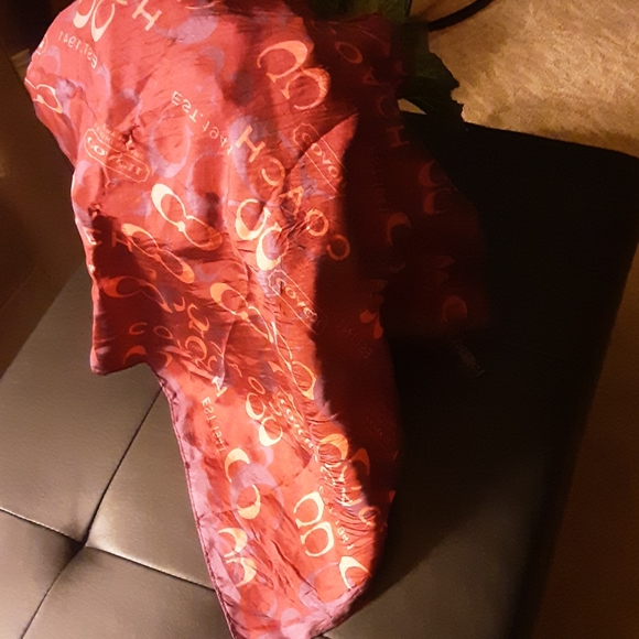COACH SILK SMALL SQUARE SCARF - Picture 2 of 3
